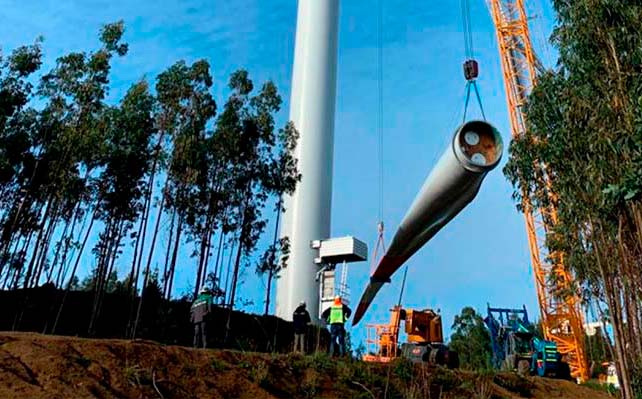 Assembly of wind farms